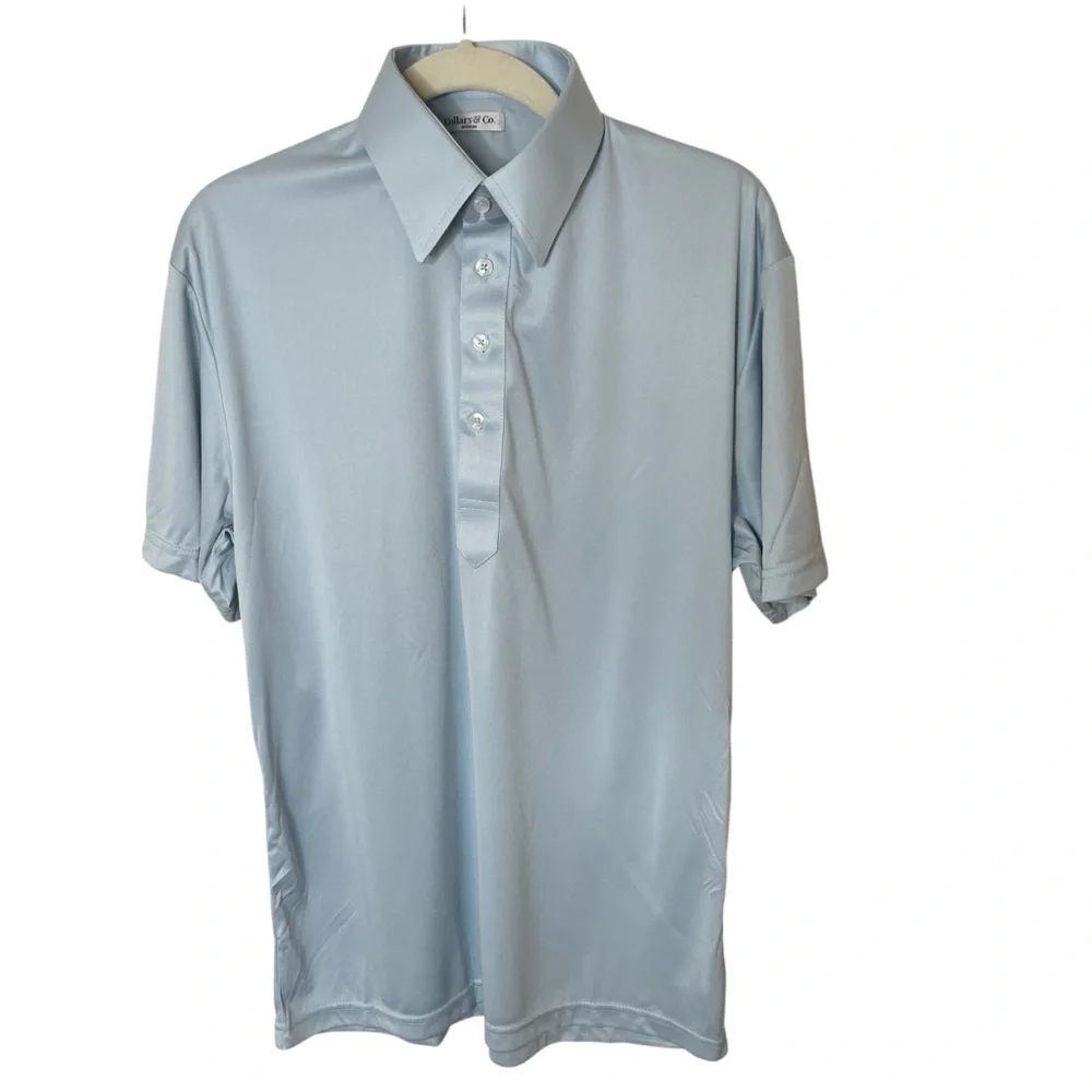 NWOT Collars & Co. Light Green English Spread Collar Dress Shirt Polo Small